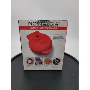 Nostalgia Mini Wafflemaker Red New In Box Waffle Maker